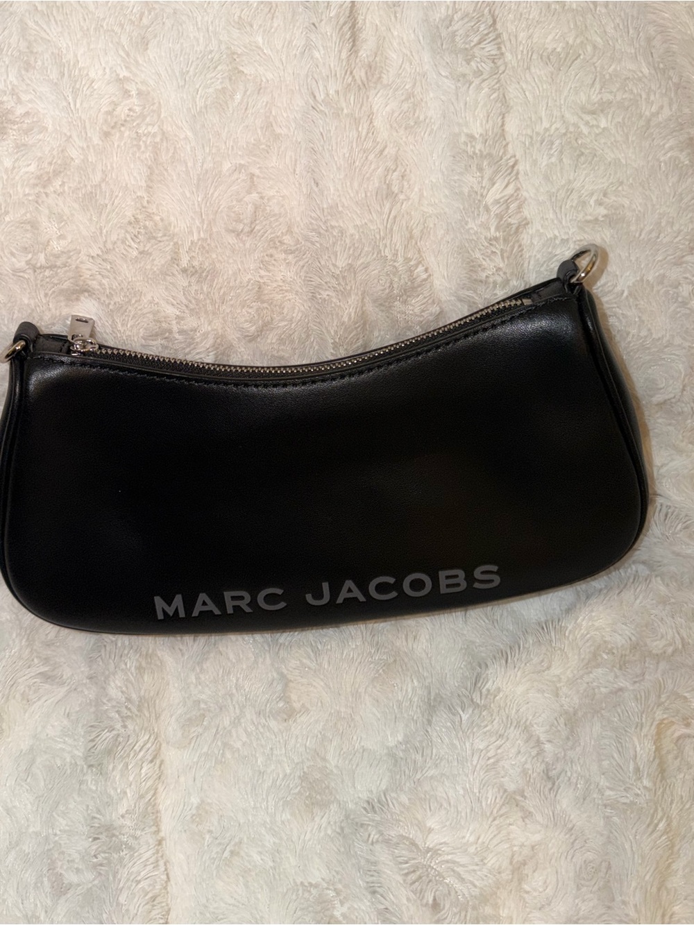 Marc Jacobs Black Leather Belt Bag with Logo